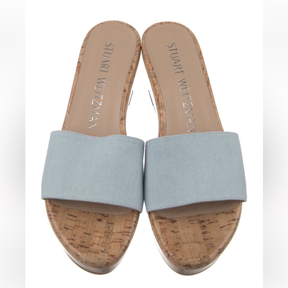 Denim Stuart Weitzman wedges